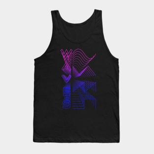 Waves Waveform Audio Digital Design Modular Gift Tank Top